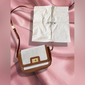 J. Crew Tan and Cream Shoulder Bag